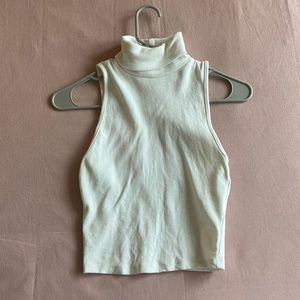 Zara Ribbed Turtleneck Tank Top
